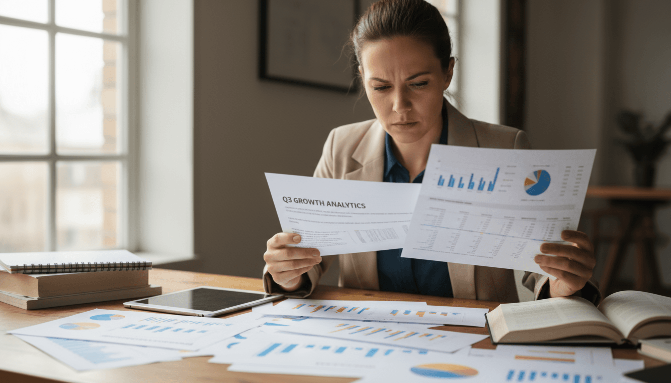 Professional reviewing influencer campaign performance data and insights